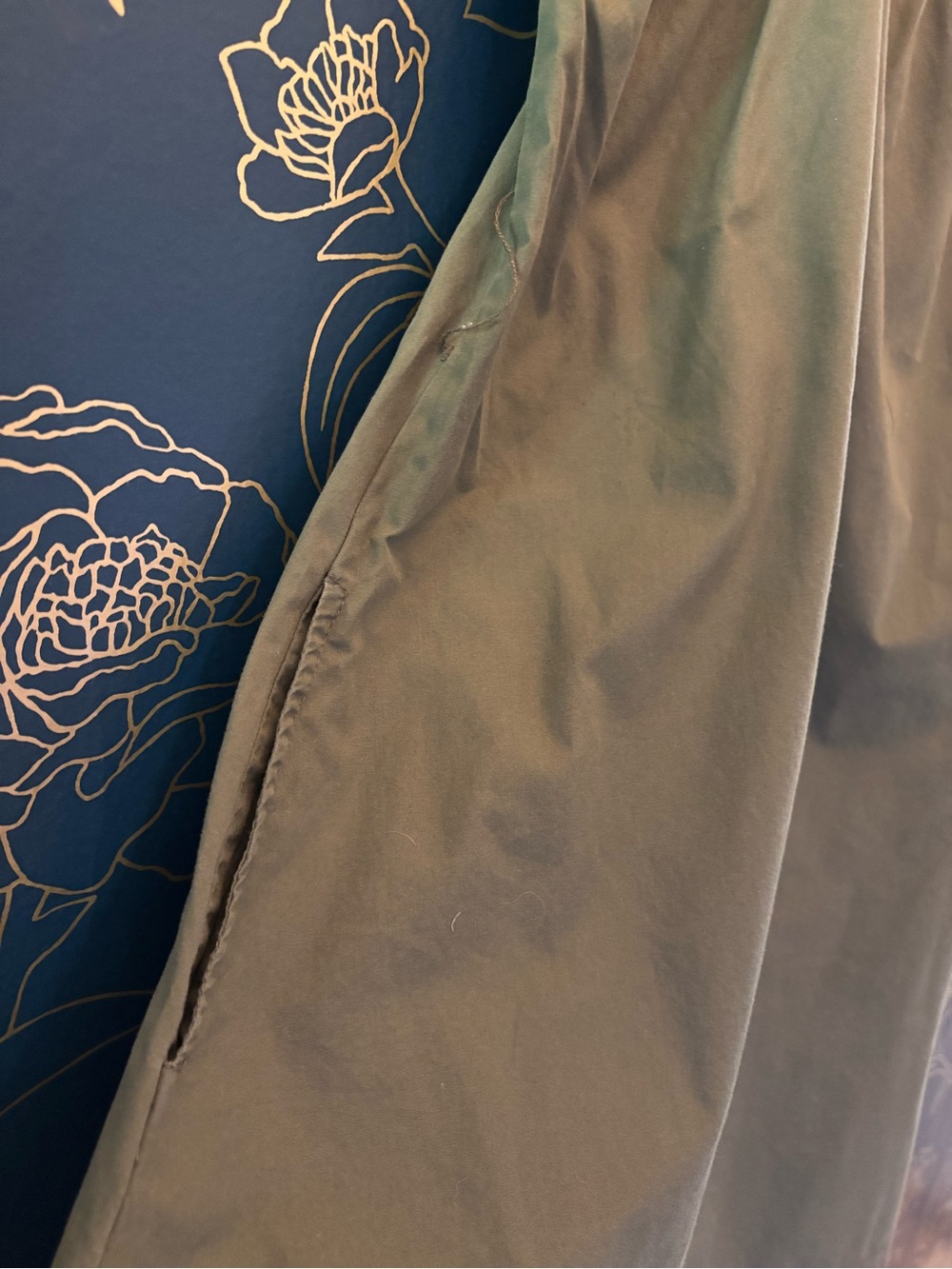 ODILLE for Anthropologie COTTON A LINE  dress OLIVE khaki SLEEVELESS size 10 - Picture 4 of 7